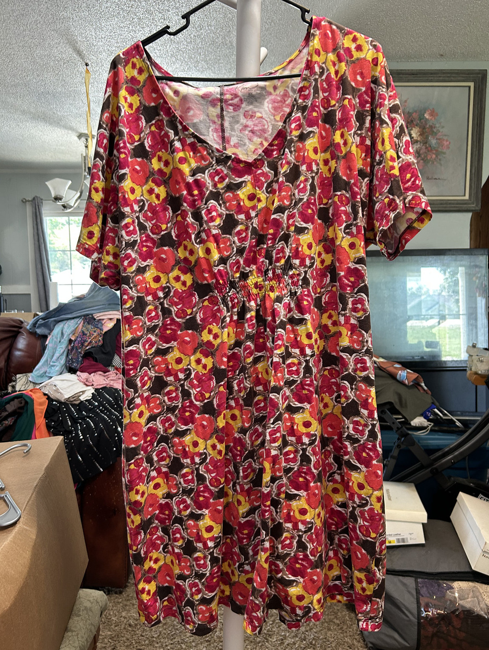 Kim Rogers Women's Floral Print Dress 2X